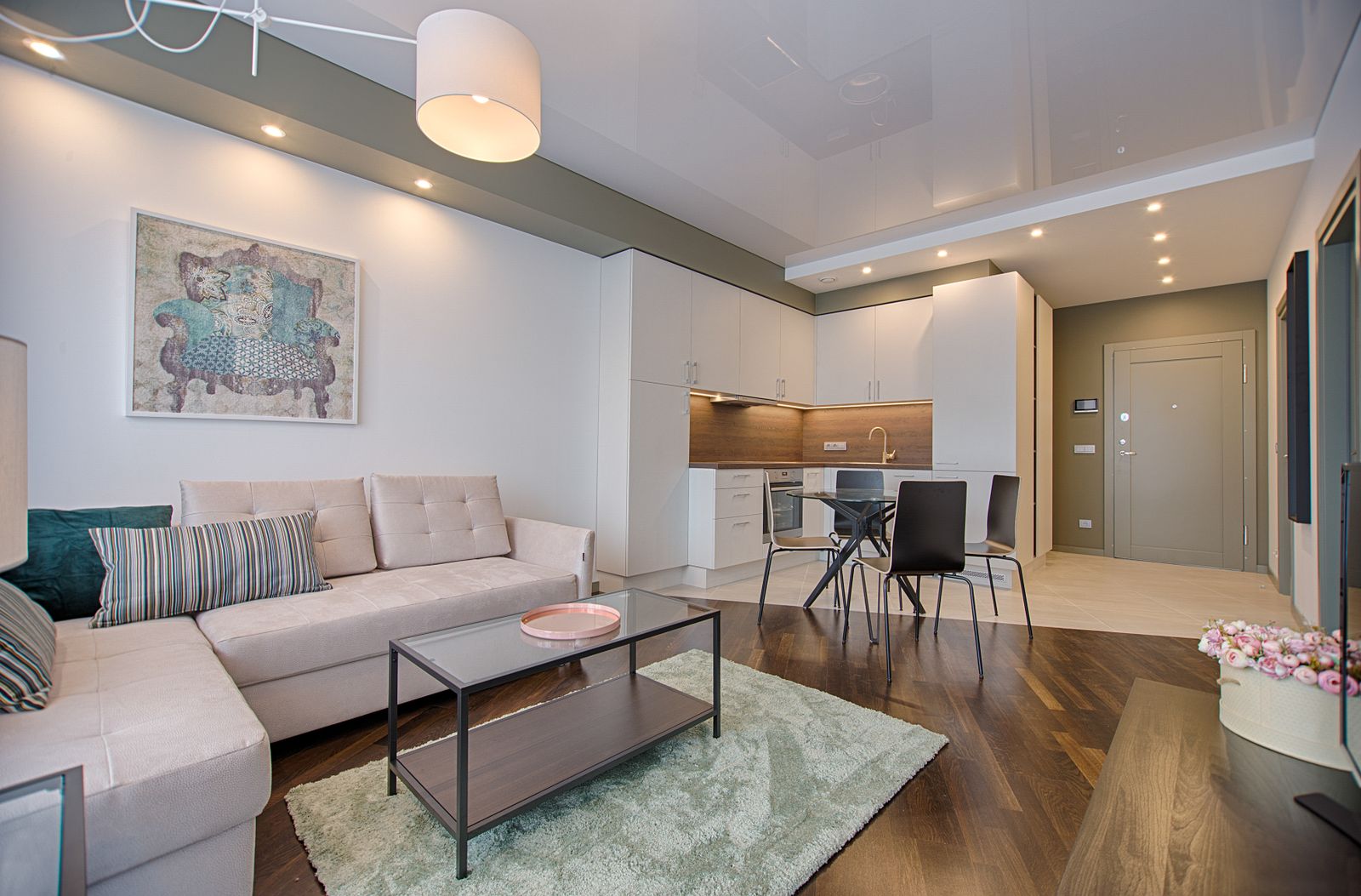 Dining table and chairs assembled in a Gharbia home